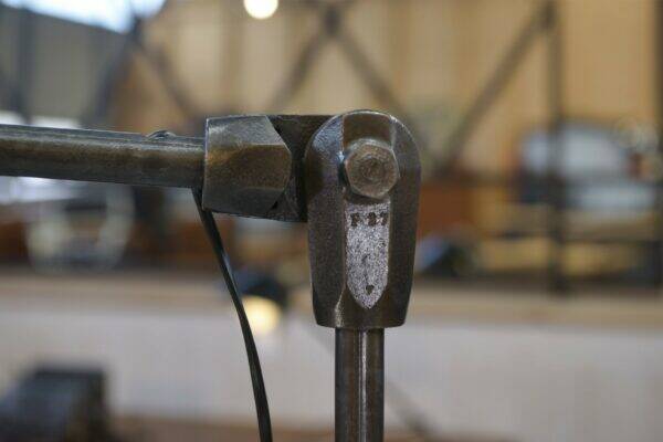 1950s Adjustable Industrial Metal Workshop Floodlight Floor Lamp