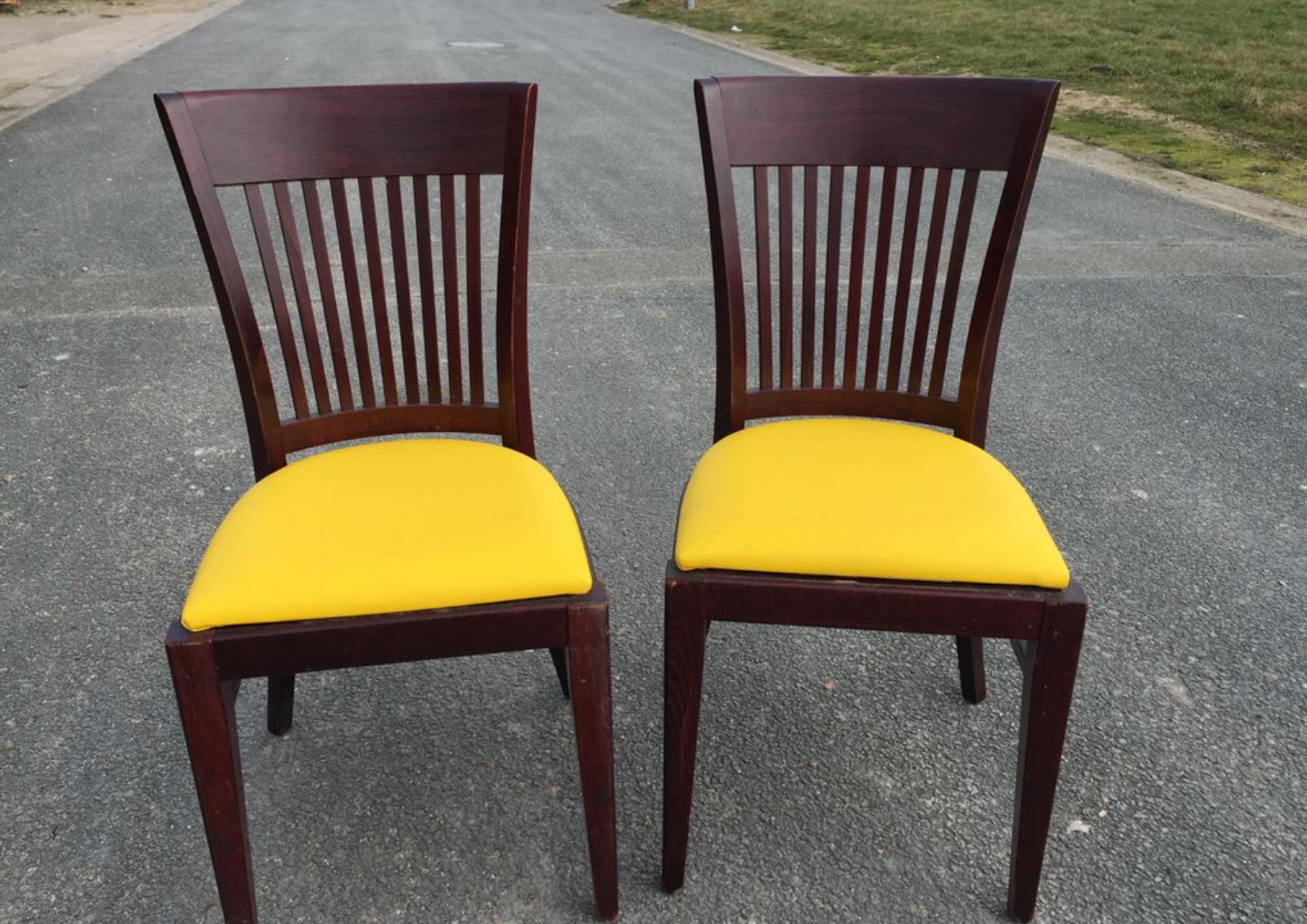 Pair of ton bistro chairs
