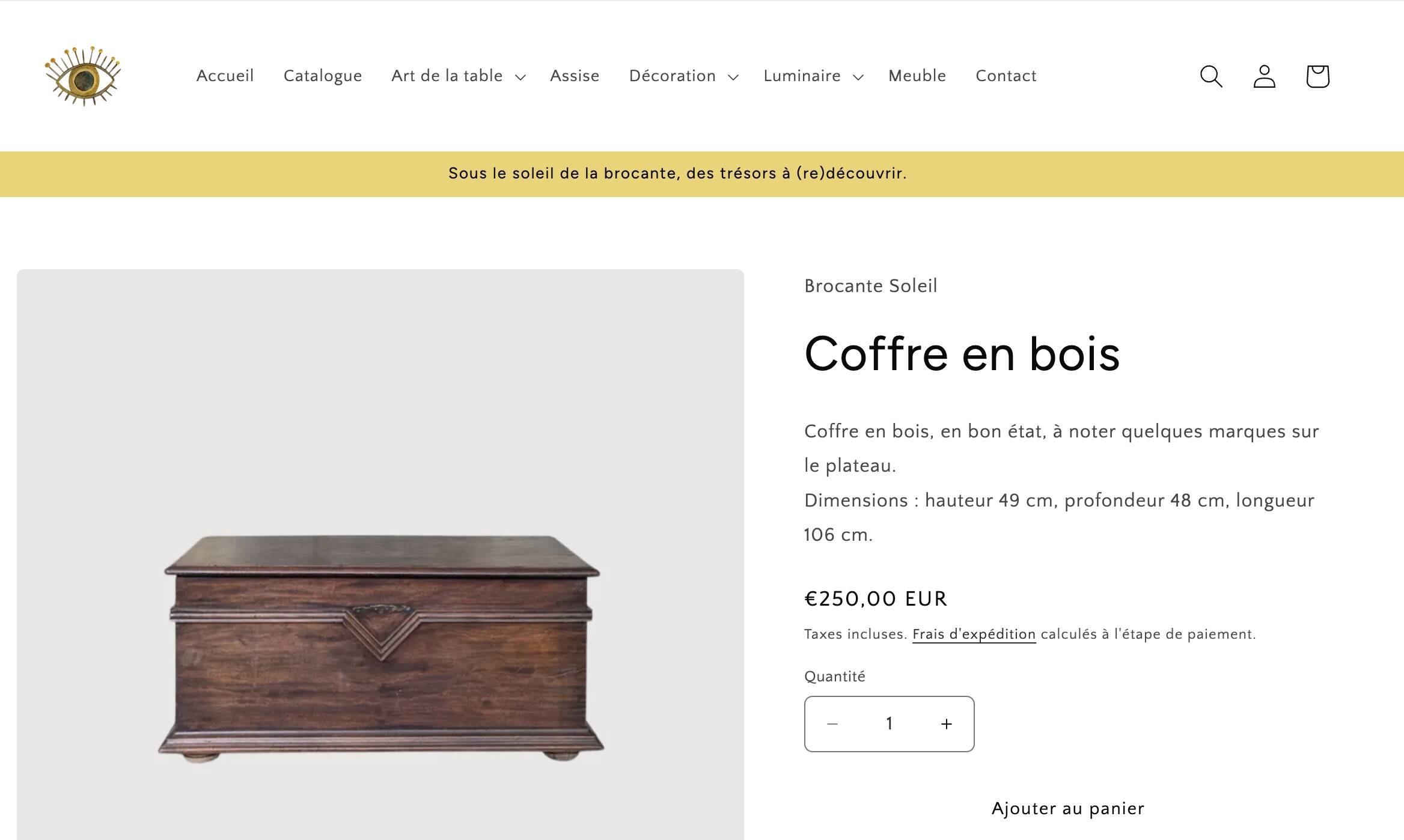 Coffre en bois