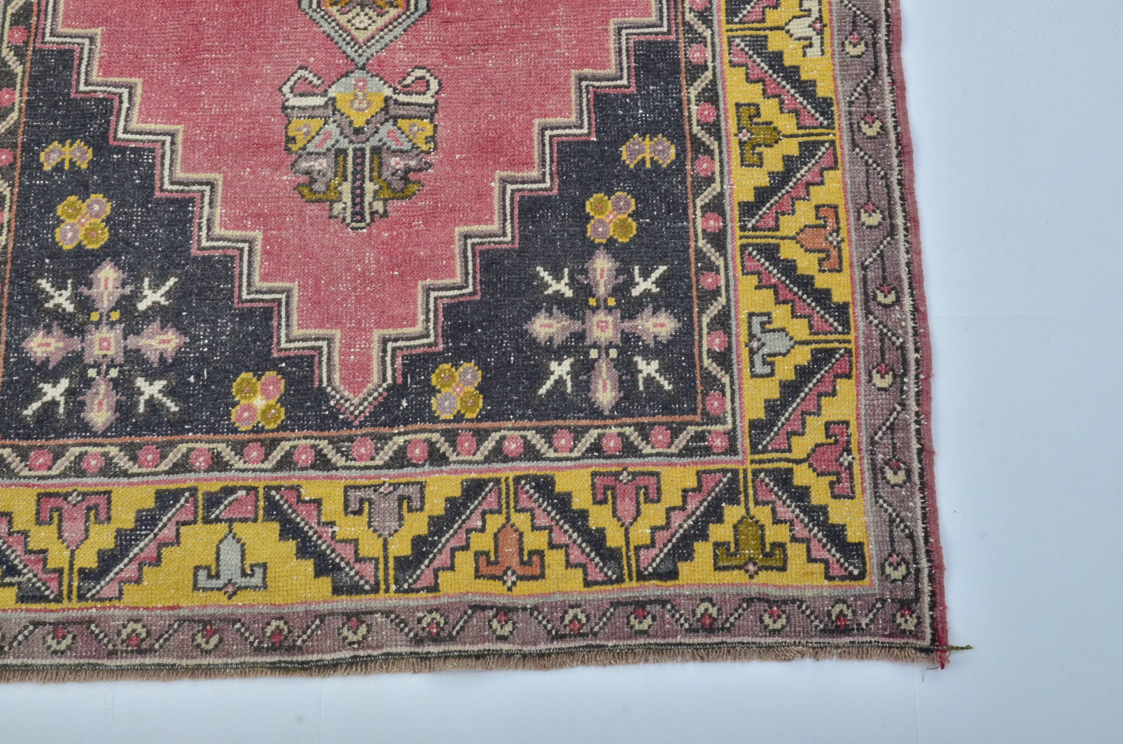 Tapis turc bio rose et jaune sku 3283