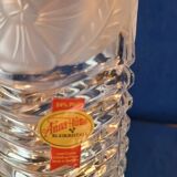 Antique crystal vase, floral pattern