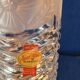 Antique crystal vase, floral pattern