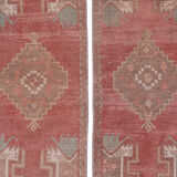 Set of 2 turkish carpets, 1970s, 47 x 126 - 47 x 128 cm