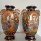 Satsuma - Pair of baluster vases - Porcelain - gilded enamel, painted - Japan