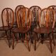 Série De 6 Chaises Windsor Wheelback Du 19° Siècle