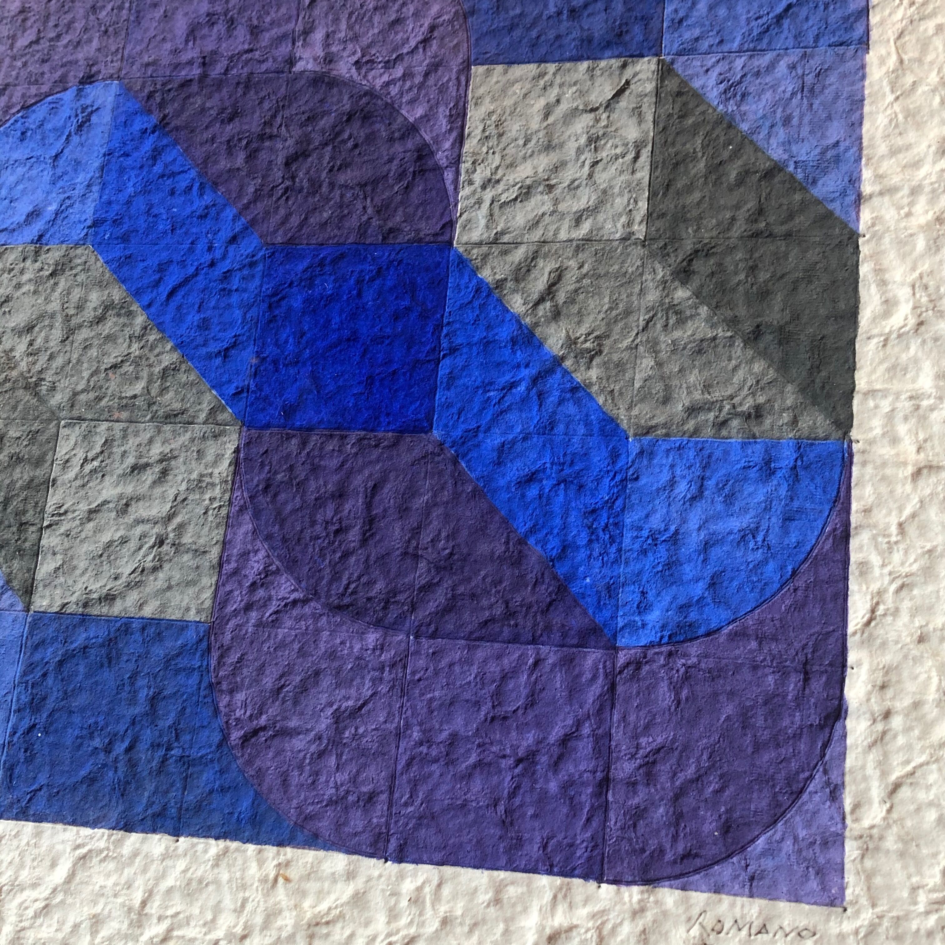 Romano Zanotti, gouache on framed paper