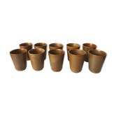 Set of 10 digoin vintage sandstone cup glasses