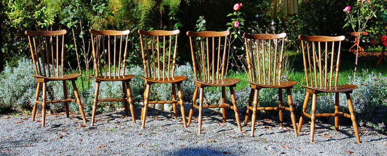 Set de 6 chaises bistrot baumann