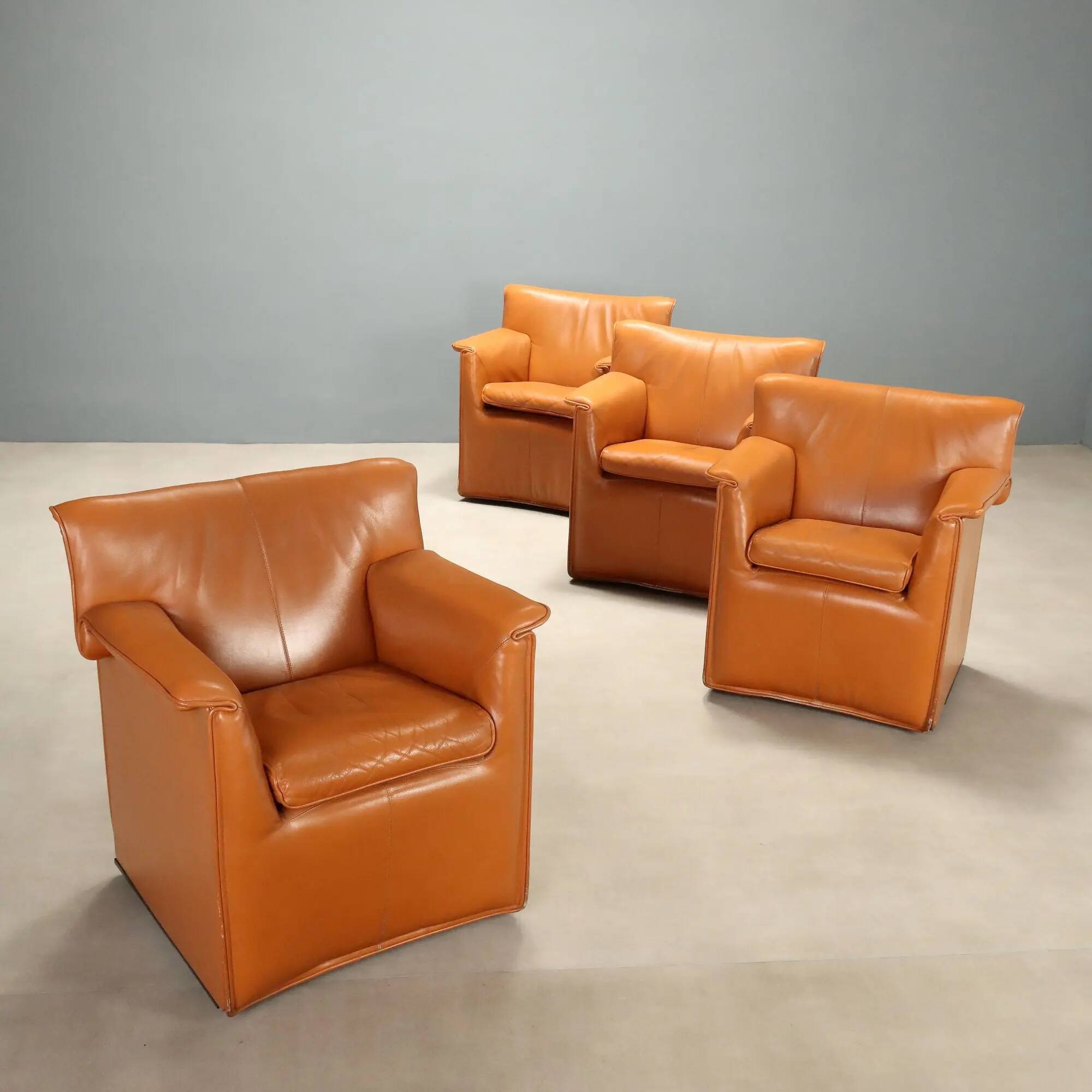 Laurianetta armchairs B&B Italia, vintage design by Afra & Tobia Scarpa, 1980s.