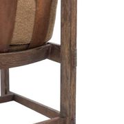Pair of oak armchairs, upholstered in leather. Work from the 1960s.