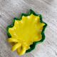 Ceramic yellow vallauris dish