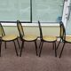 Lot of 4 black bistro chairs
