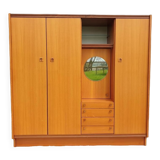 Scandinavian dressing cabinet with round mirror