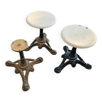 Cast iron foot stools or pedestal tables