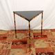 Vintage Eastern Bloc industrial side table, metal & wood accent table