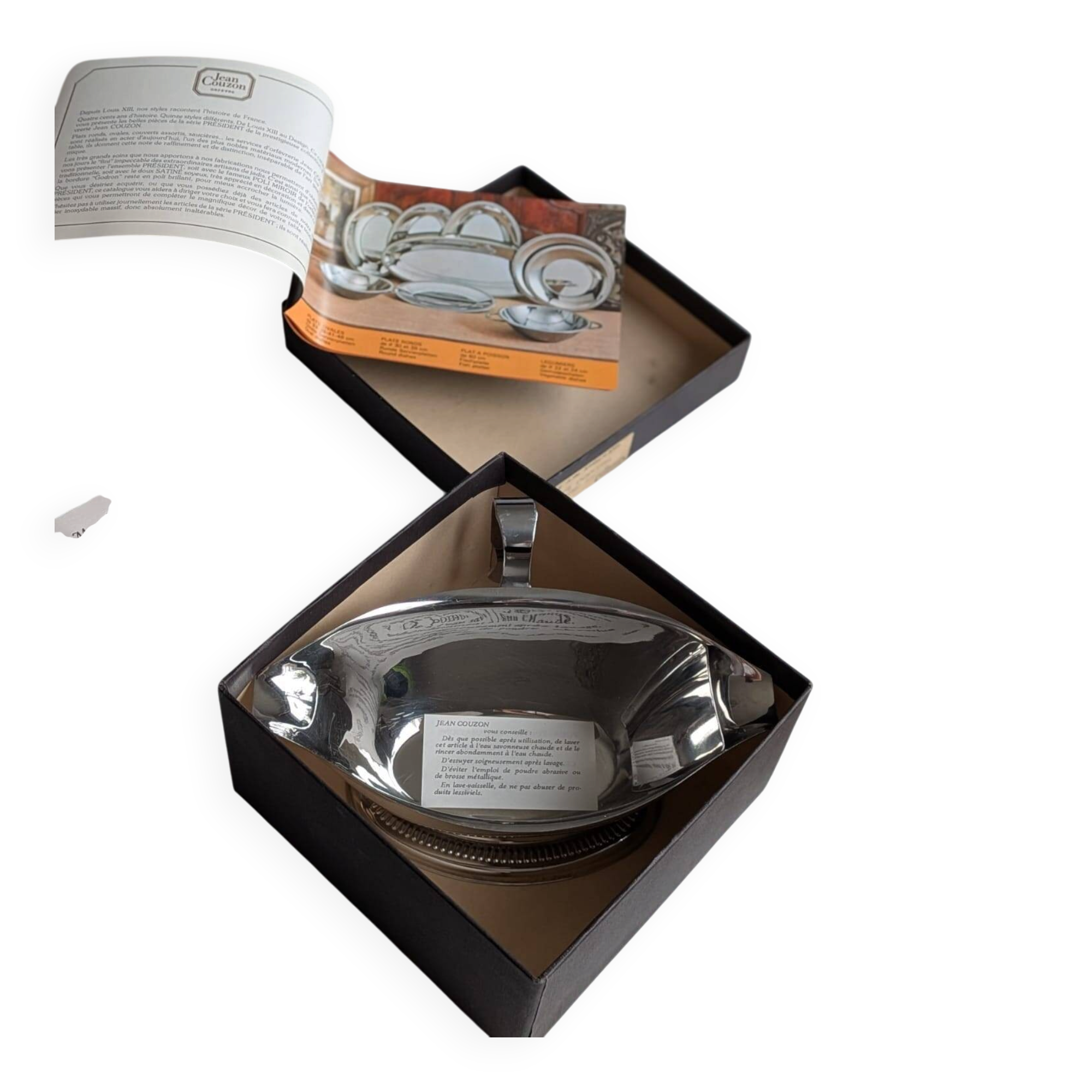 vintage fat separator sauce boat Jean Couzon - Président Collection - Stainless Steel