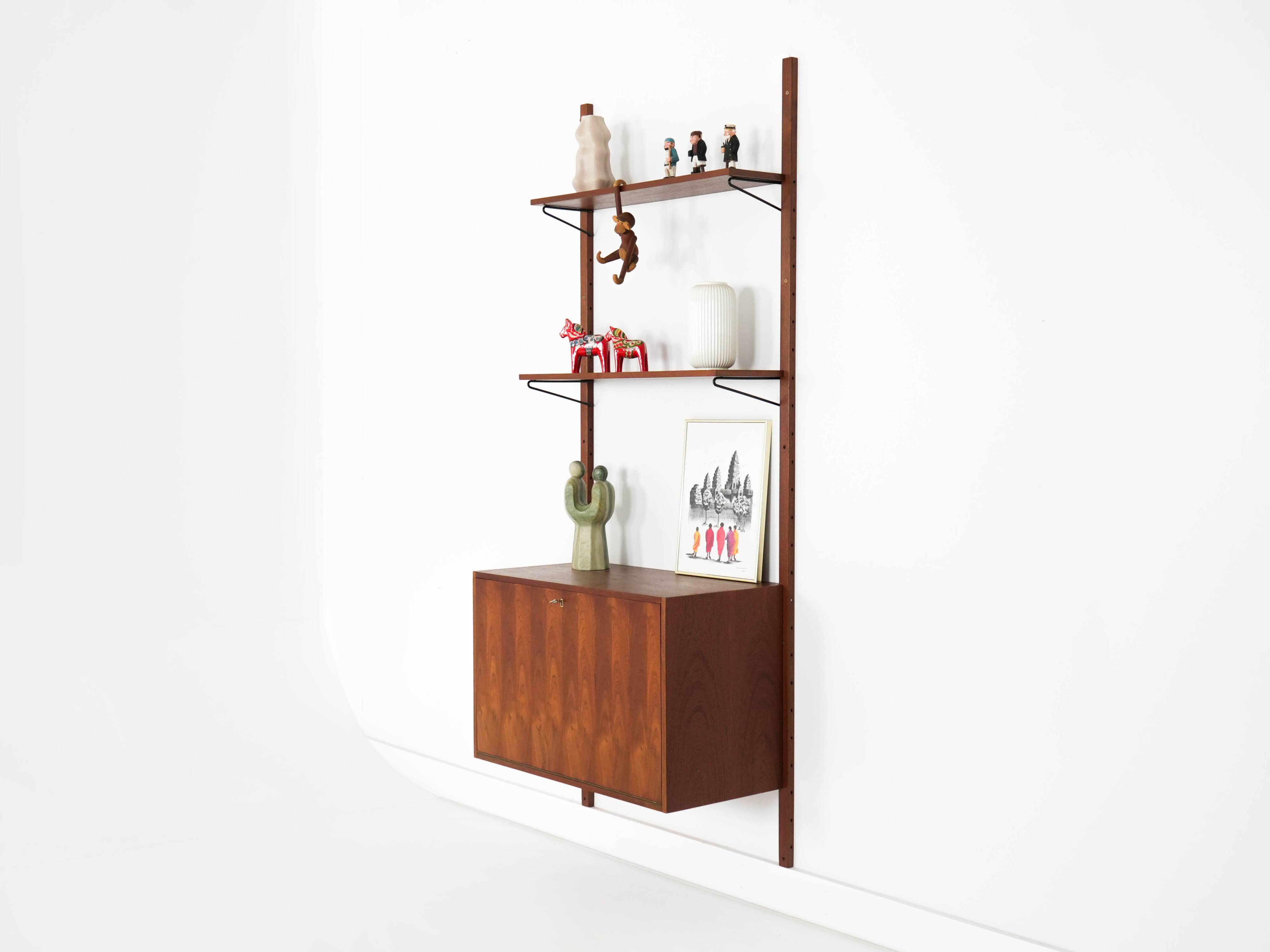 Teak shelving unit, Danish design, 1960s, made in Denmark