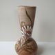 Ceramic vase with flower and wheat ears signed Fonck and Matéo (Vallauris) 1970s