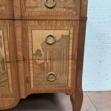 Commode a central jump in amaranth wood and rosewood XX century
