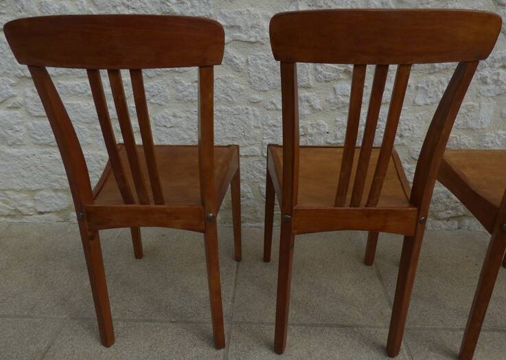 4 chaises bistrot en bois de marque stella