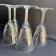 Large wine glasses (5) - Art Deco - Blown and cut crystal