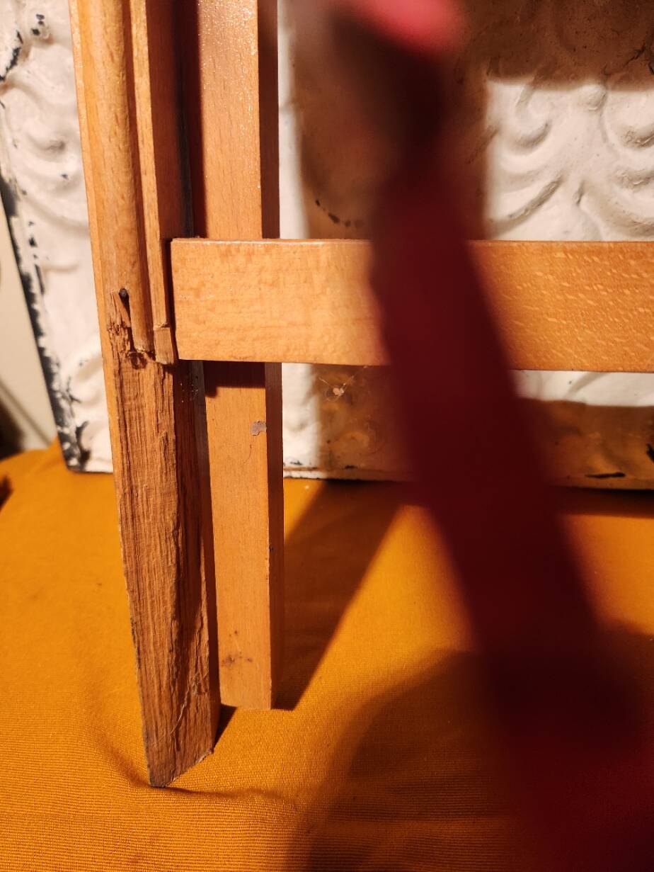 Set of 4 vintage wooden folding chairs