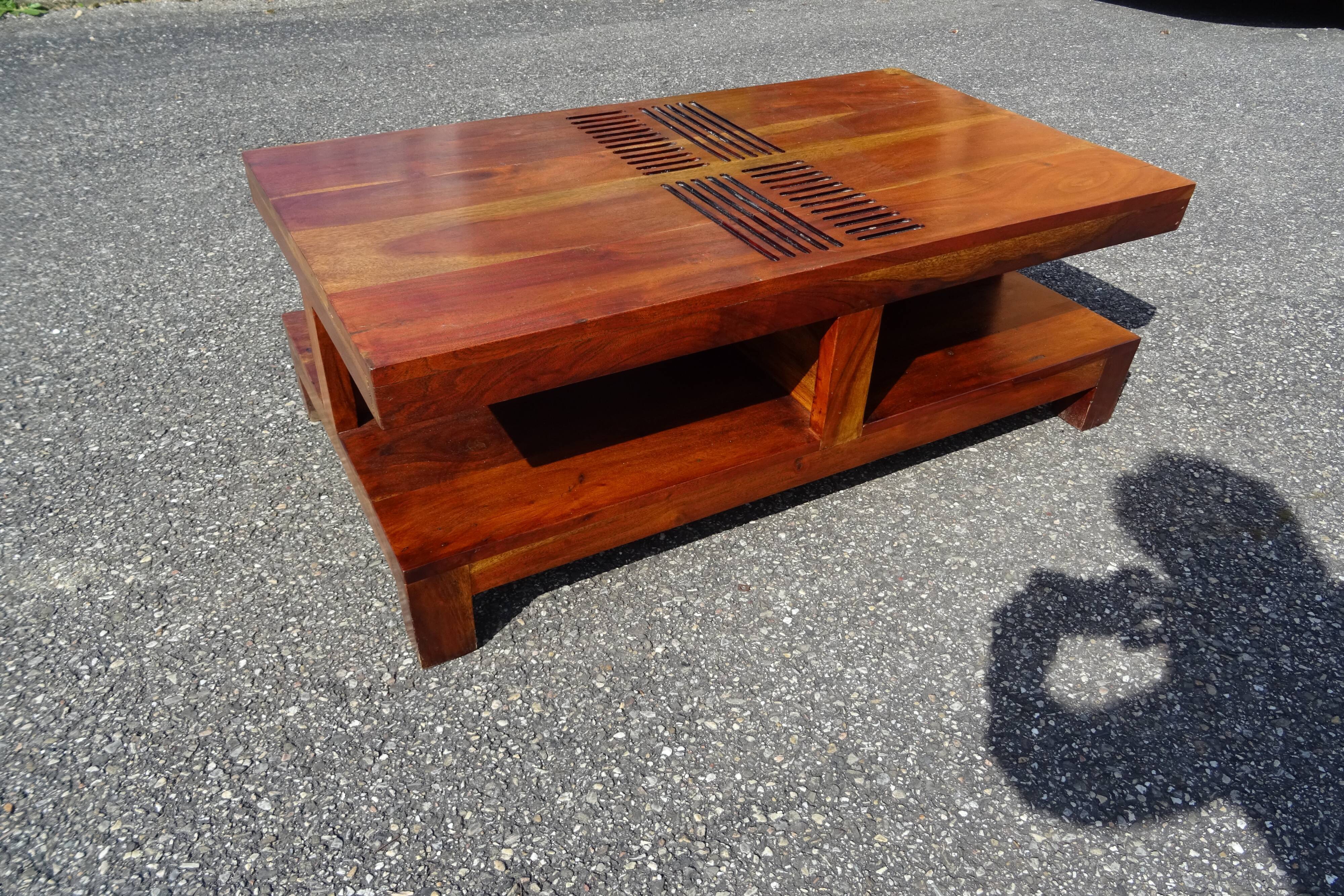 Exotic solid wood coffee table