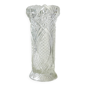 Vase vintage en verre - motif