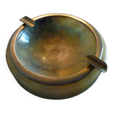Alabaster and brass ashtray, Genuine Alabaster, vintage Italian circa 1960