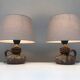 pair of ceramic bedside lamps "Fat-Lava", origin West Germany