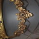 Shell chandelier 1900, frosted glass engraved and bronze
