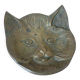 Vintage brass cat ashtray