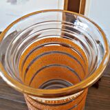 Vintage orange granite vase