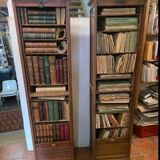 Pair of oak curtain file cabinets