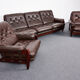 Rosewood and calf leather canapé from the 1960s, Rodeio by Jean Gillon, 1968.
