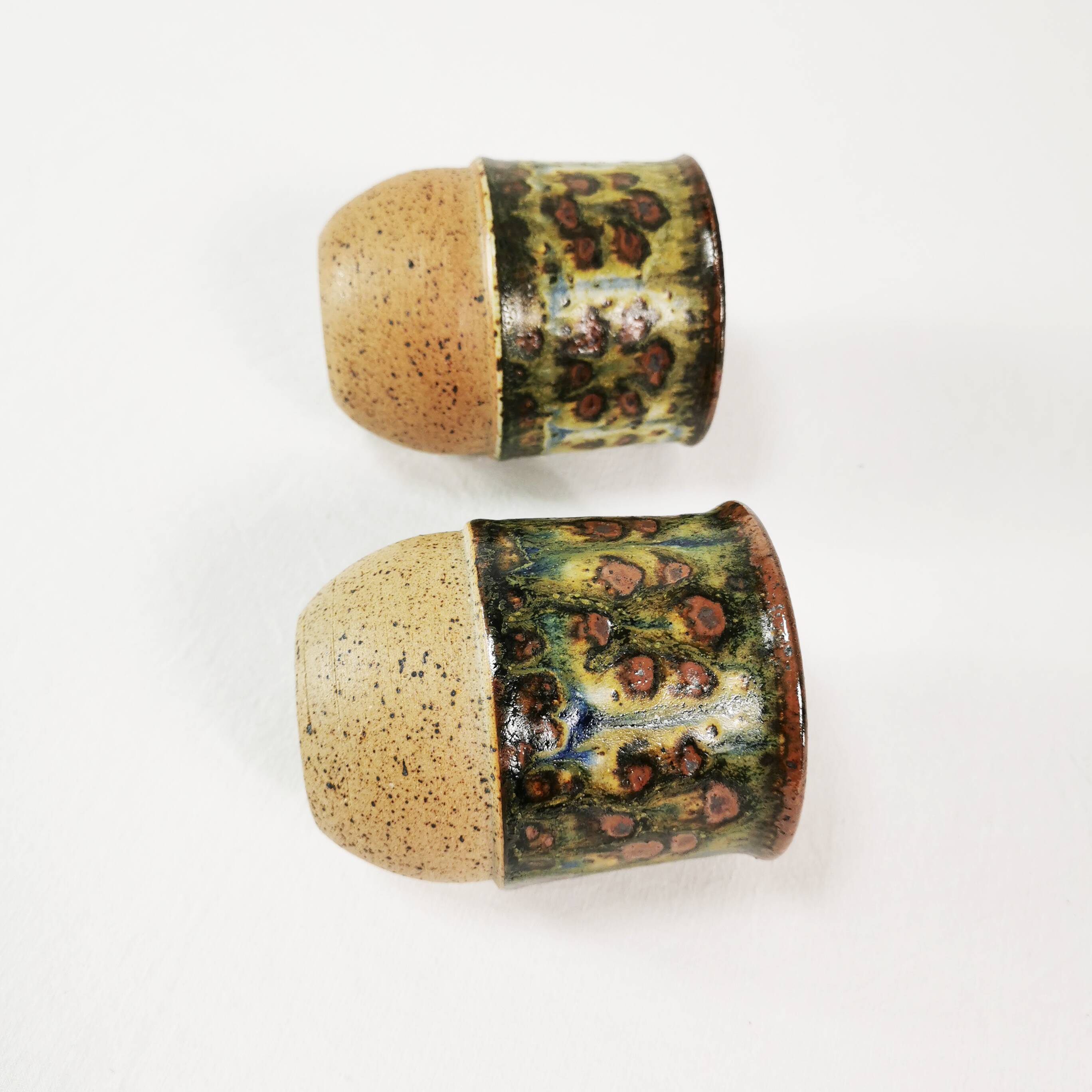 Mid century ceramic mugs, Bornholm, Denmark, 1960s.