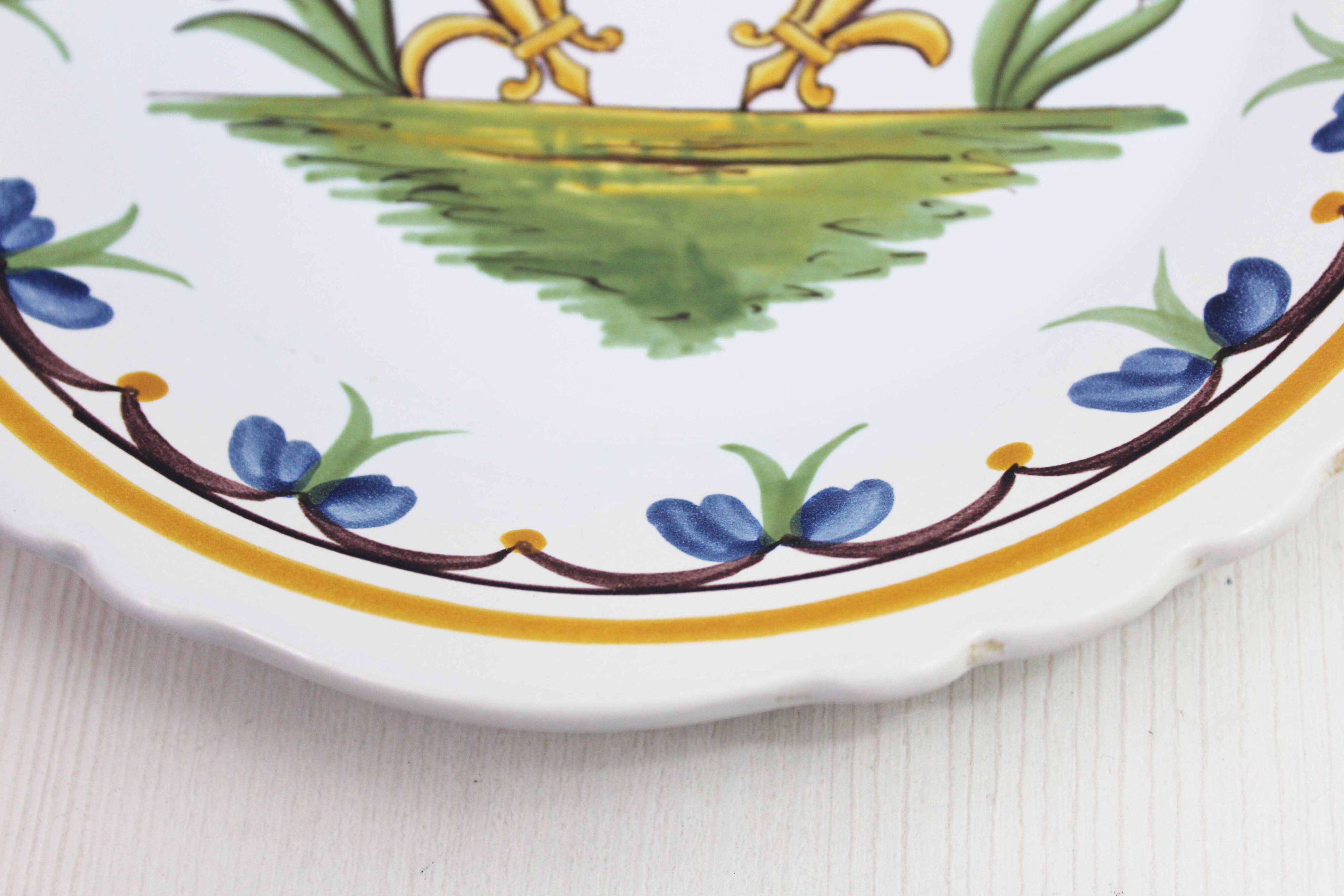 Revolution decorative plate in Nevers earthenware