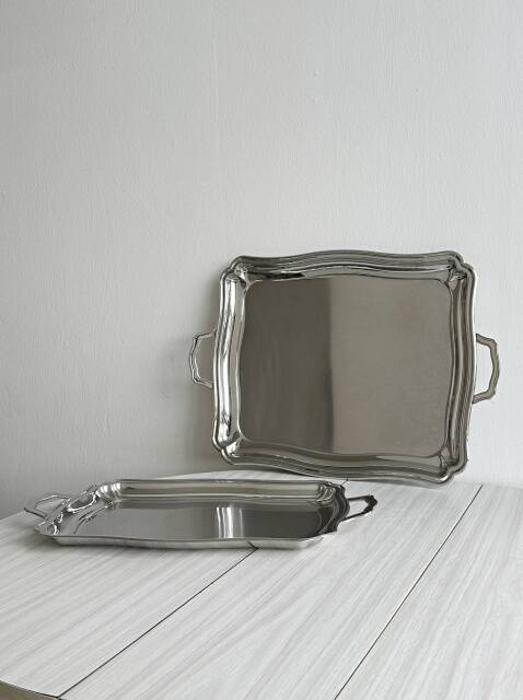 Stainless steel serving trays