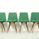 Set of 4 Teak Dining Chairs by van Os, 1950s