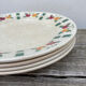 4 assiettes à dessert en porcelaine Gien