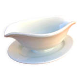 Saucière sur dormant en porcelaine Schlaggenwald, années 1940