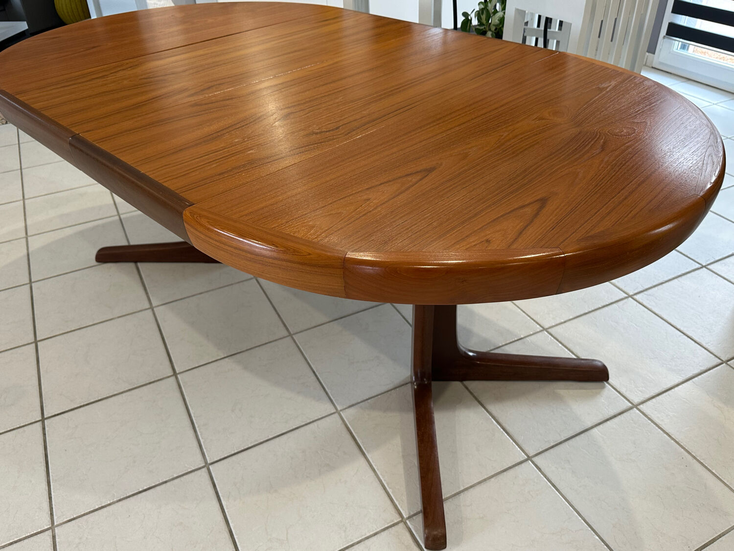 Extensible Baumann teck table vintage 1970