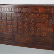 Large French oak notary apothecary cabinet / filing cabinet, 1920/30s