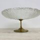 Mid-century design centrepiece crystal and brass bowl, 1960s