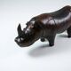 Rhinoceros Leather Footstool by Dimitri Omersa