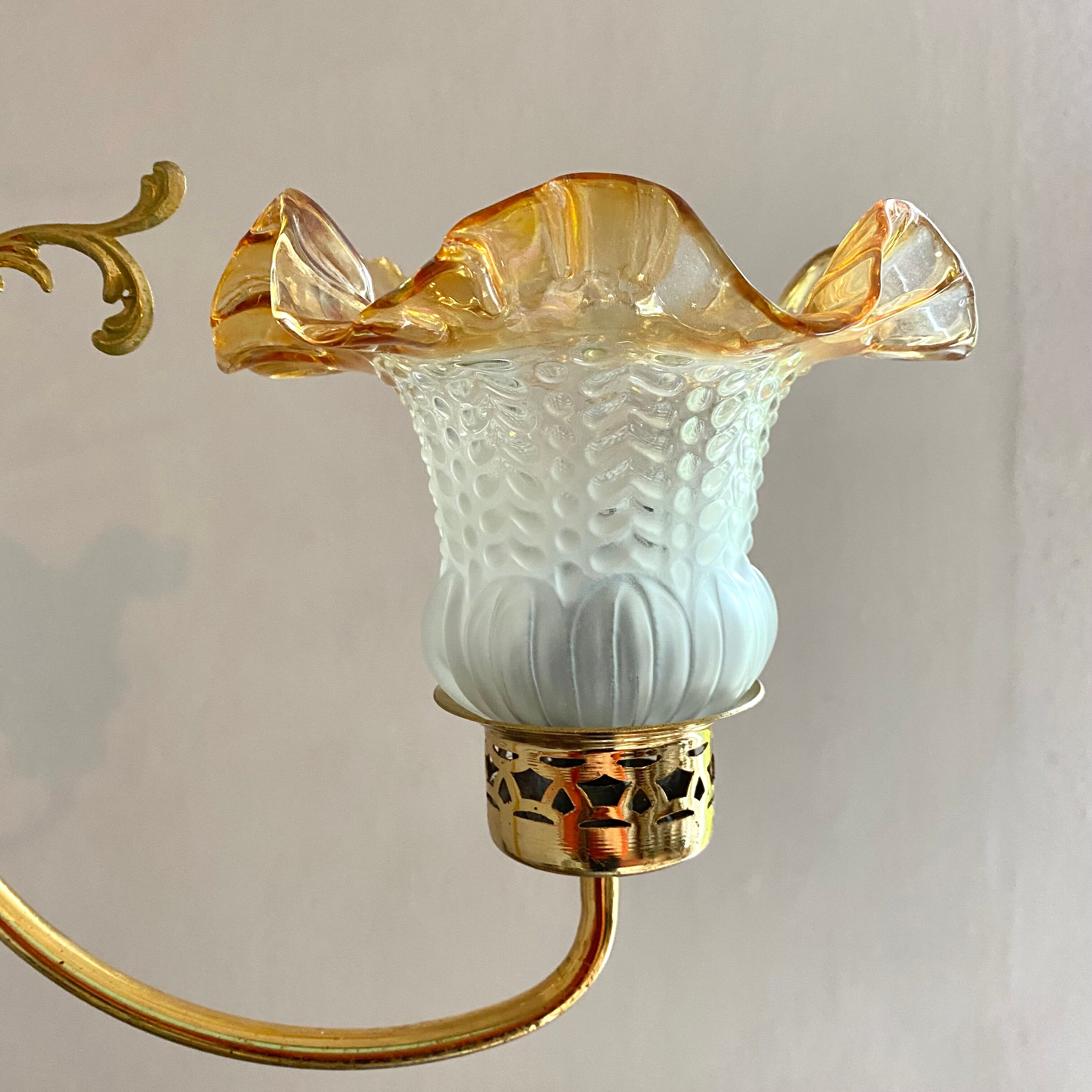 Lustre vintage doré 3 branches