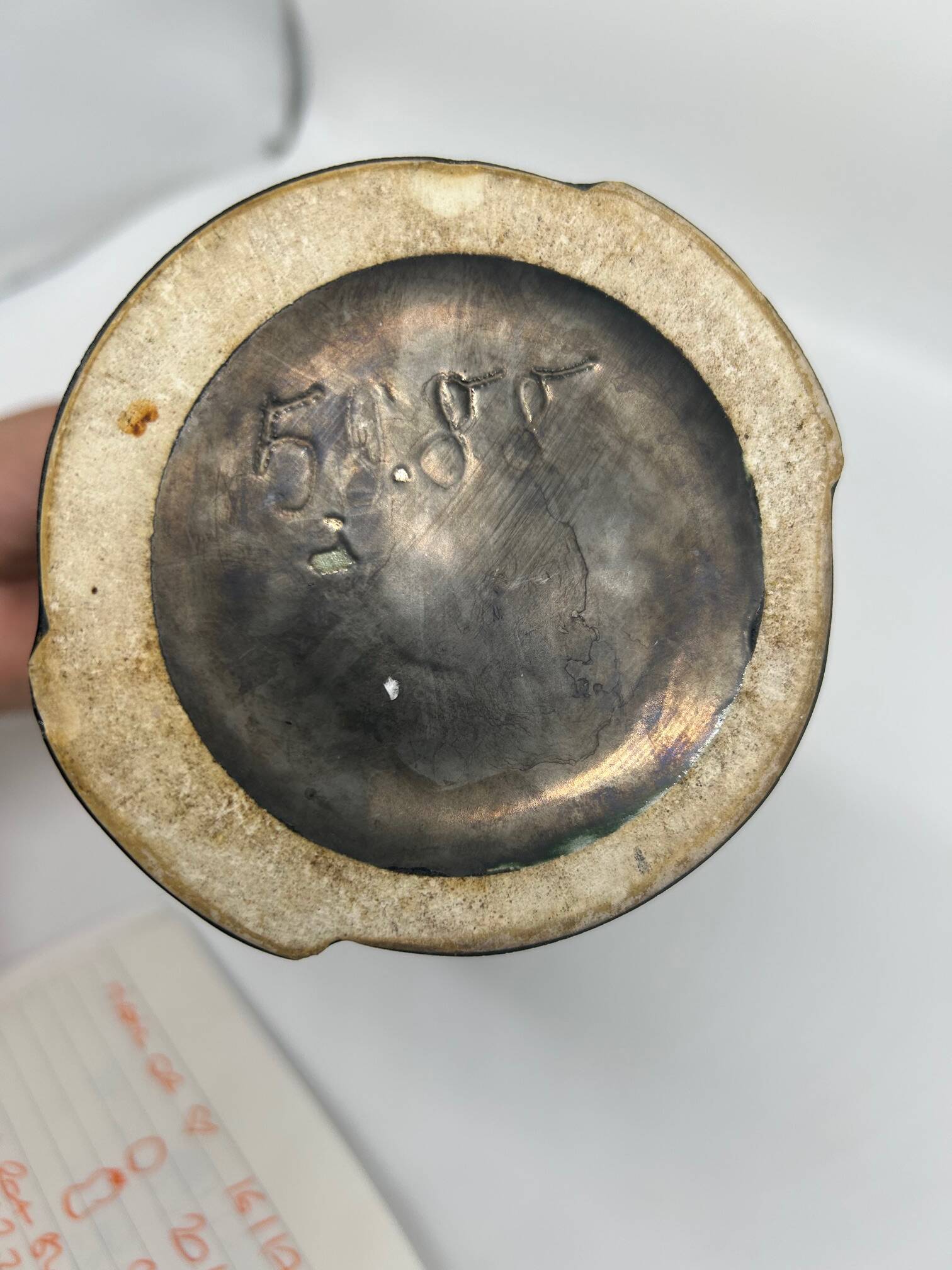 Vase from the 50s black and yellow