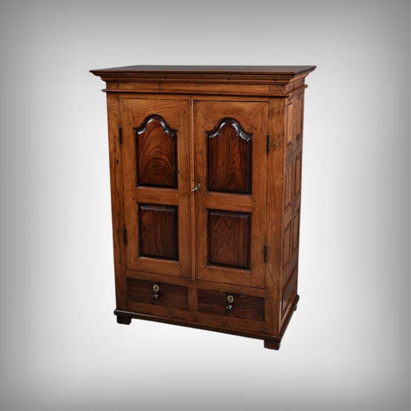 Small Teak and Rosewood Spice Cabinet, Pondicherry, India – Late 19th Century
