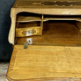 Dresser scriban Louis XV curved a befores in marquèterie