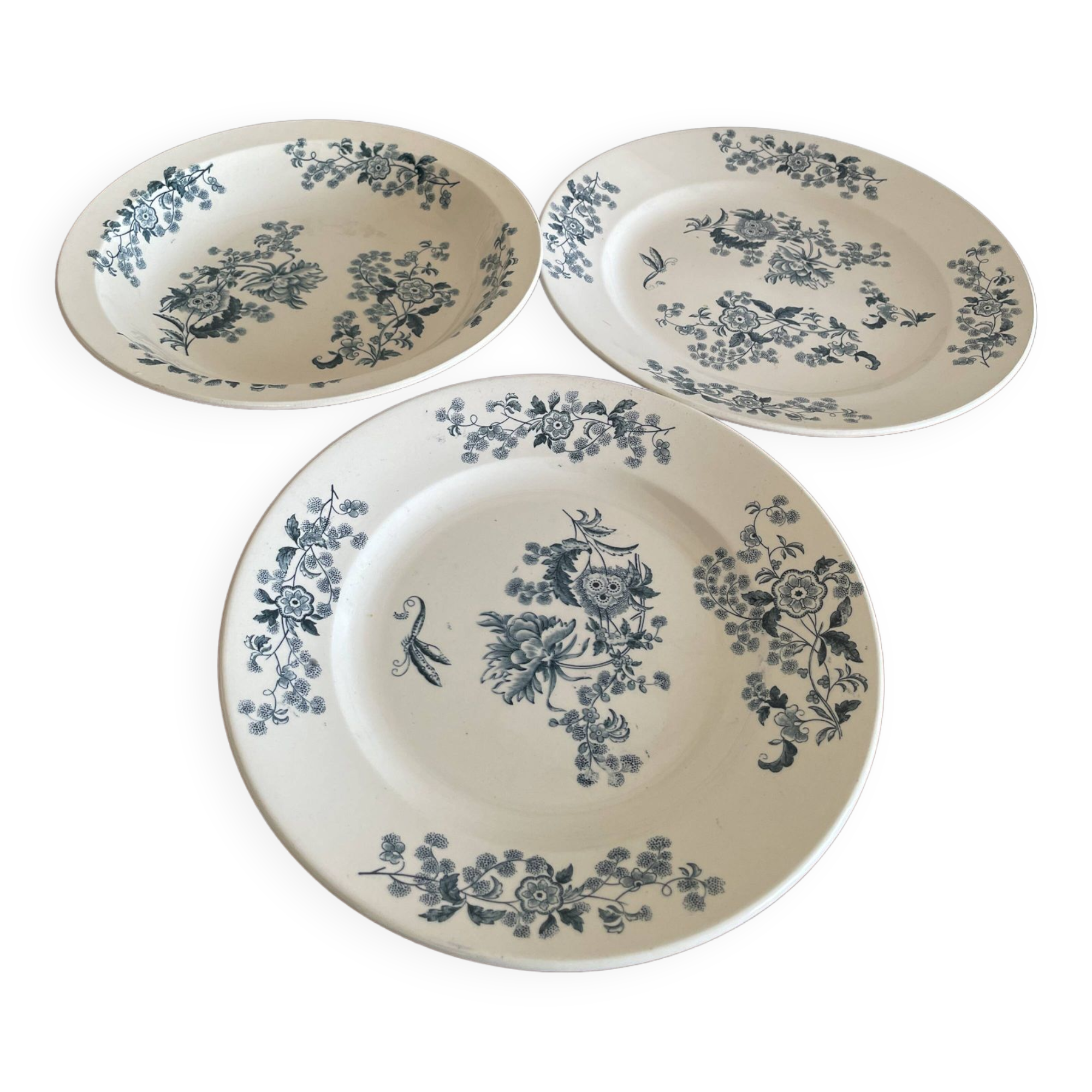 3 dishes Longwy Ycho